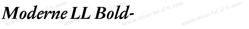 Moderne LL Bold字体转换